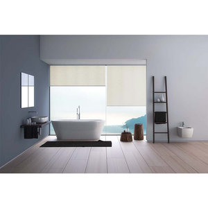 Cortina Persiana Rolô Tela Solar 3% Arelle Decor 0,40 larg X 0,80 alt:Bege