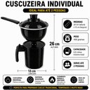 Ver imagem 3 de Cuscuzeira Individual Pequena com Cabo Panela:Preta