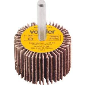 Roda de Lixa 40x25mm com Haste G60 - Vonder