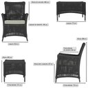 Ver imagem 2 de 4 Poltronas e 1 Mesa Igapó em Alumínio Pintura Preta Corda Náutica Estofado 3