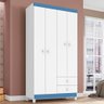Guarda Roupa Infantil 4 Portas Manuela Flex Branco/azul/rosa - 5