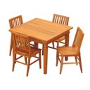 Ver imagem 2 de Conjunto Mesa de Jantar 80x80 cm com 4 Cadeiras Madri Madeira Maciça