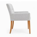 Ver imagem 6 de Poltrona Lykke Base Madeira Bouclé Cinza - Sallar Home
