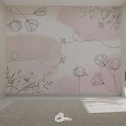 Papel de Parede Painel Florais - 3