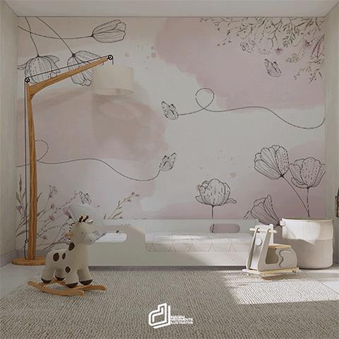 Papel de Parede Painel Florais