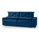 Ver imagem 4 de Sofá 4 Lugares Florianópolis Retrátil e Reclinável com Molas e Espuma Soft no Assento Veludo SOF -