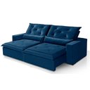 Ver imagem 2 de Sofá 4 Lugares Florianópolis Retrátil e Reclinável com Molas e Espuma Soft no Assento Veludo SOF -