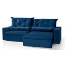 Ver imagem 3 de Sofá 4 Lugares Florianópolis Retrátil e Reclinável com Molas e Espuma Soft no Assento Veludo SOF -