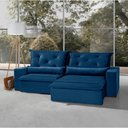 Ver imagem 1 de Sofá 4 Lugares Florianópolis Retrátil e Reclinável com Molas e Espuma Soft no Assento Veludo SOF -