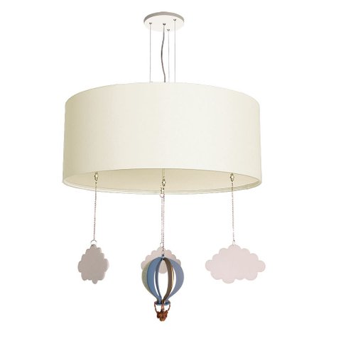 Luminária de Teto Pendente Balão Cúpula 30x15cm: Branco5979