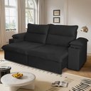 Ver imagem 2 de Sofá Retrátil Tesla 3,10m Usb e Porta Copo Suede