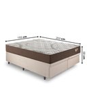 Ver imagem 2 de Base Box Baú Bipartido King 193x203 Linho Bege com Colchão Relax Adorabile Molas Ensacadas