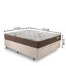 Base Box Baú Bipartido King 193x203 Linho Bege com Colchão Relax Adorabile Molas Ensacadas - 2