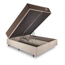 Ver imagem 3 de Base Box Baú Bipartido King 193x203 Linho Bege com Colchão Relax Adorabile Molas Ensacadas