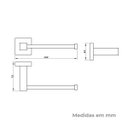 Ver imagem 3 de Porta Papel Higiênico de Parede Quadra Black 800327 Preto Vitta