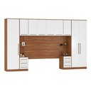 Ver imagem 1 de Quarto Modulado Casal Irlanda 6 Peças (2 Armários + 1 Ponte Aérea + 3 Complementos) Qcm162
