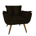 Ver imagem 2 de Jogo 2 Poltronas Decorativa Estofada Para Consultório Opala Suede Marrom - LM DECOR