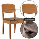Ver imagem 5 de Mesa de Jantar Yasmin 180cm Tampo Mdf Vidro Canto Copo com 6 Cadeiras Copper