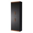 Ver imagem 2 de Livreiro Flex Multiuso Horizontal ou Vertical com 4 Portas:preto Nature