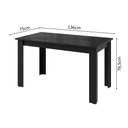 Ver imagem 2 de Mesa de Jantar Retangular com Tampo de Vidro Preto 5231 Madesa