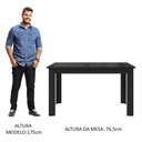 Ver imagem 4 de Mesa de Jantar Retangular com Tampo de Vidro Preto 5231 Madesa