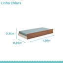 Ver imagem 2 de Cama Auxiliar Infantil Chiara Off White Carvalho - Phoenix Baby