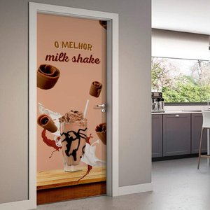 Adesivo Para Porta O Melhor Milk Shake- 93X210Cm
