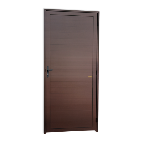 Porta Alumínio Lambril e.Marrom Corten 90 Brimak