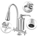 Ver imagem 2 de Torneira Cozinha Cone Duplo Jato C/filtro Abs Mesa Slim 1/4v