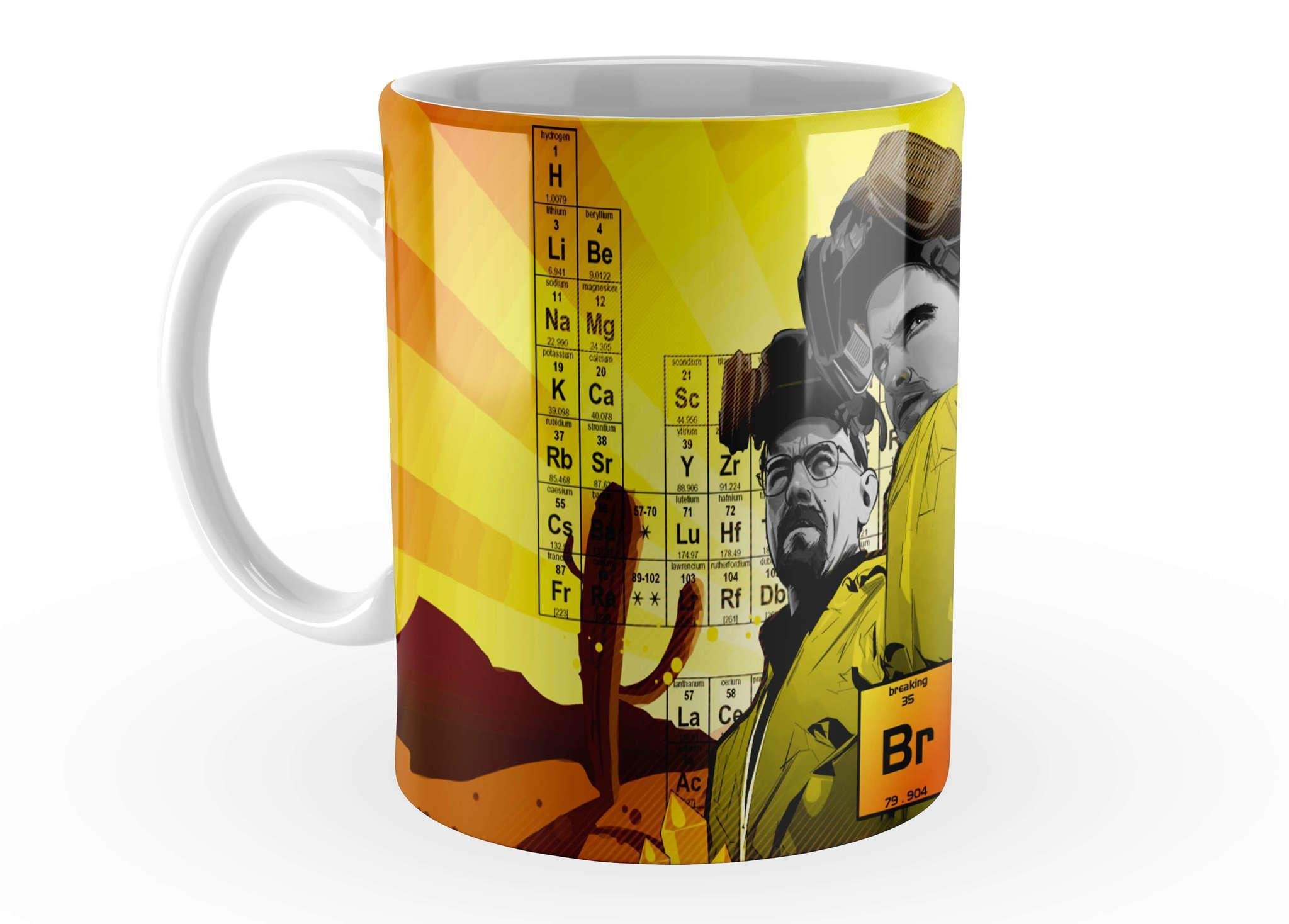 Caneca Breaking Bad Yellow 325Ml Interior E Alça Branca - 1