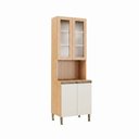 Ver imagem 2 de Paneleiro - Rebeca 700x2200x520 Marrom/Mel/Off White