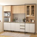 Ver imagem 1 de Paneleiro - Rebeca 700x2200x520 Marrom/Mel/Off White