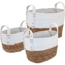 Ver imagem 1 de CESTA FIBRA BRANCO 3PÇ