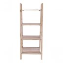 Ver imagem 4 de Rack de Prateleiras Roupas de Parede com Prateleiras Madeira Natural