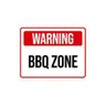 Placa Decorativa - Warning Bbq Zone 27X35 - 1