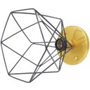 Ver imagem 3 de 3 Lustres Teto Plafon Industrial Aramado Cálice Preto Retrô Luminária Vintage Dourado Agp