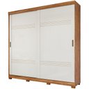 Ver imagem 3 de Guarda-Roupa Casal 2 Portas de Correr e Pés 243cm 100% MDF Marsala Espresso Móveis Bege/Cinamomo/Off White