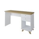 Ver mais imagens de Kit Home Office Escritório Completo 2 Escrivaninhas 2 Prateleiras Artany Olmo/Branco