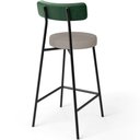 Ver imagem 7 de Kit 03 Banquetas Baixa Cozinha e Sala Jantar Bancada Milão L02 Facto Verde Linho Bege - lyam decor L