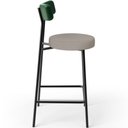 Ver imagem 6 de Kit 03 Banquetas Baixa Cozinha e Sala Jantar Bancada Milão L02 Facto Verde Linho Bege - lyam decor L