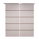 Ver imagem 1 de Porta Dupla Branco Prime Frisada Kit Alumínio F03 - 210x160