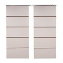 Ver imagem 2 de Porta Dupla Branco Prime Frisada Kit Alumínio F03 - 210x160