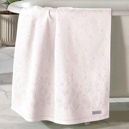 Jogo de Toalha 4 Peças - Velour - Romance Jacquard - 100% Algodão - Dohler Cor: Branco - 2
