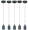 Ver imagem 1 de Kit 05 Pendente Moderno Modelo Clean Cinza Todos Ambientes