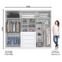 Ver imagem 6 de Berço Americano Unique Branco Soft Eco Wood - Matic e Guarda Roupa Casal Americano 6 Portas Branco H