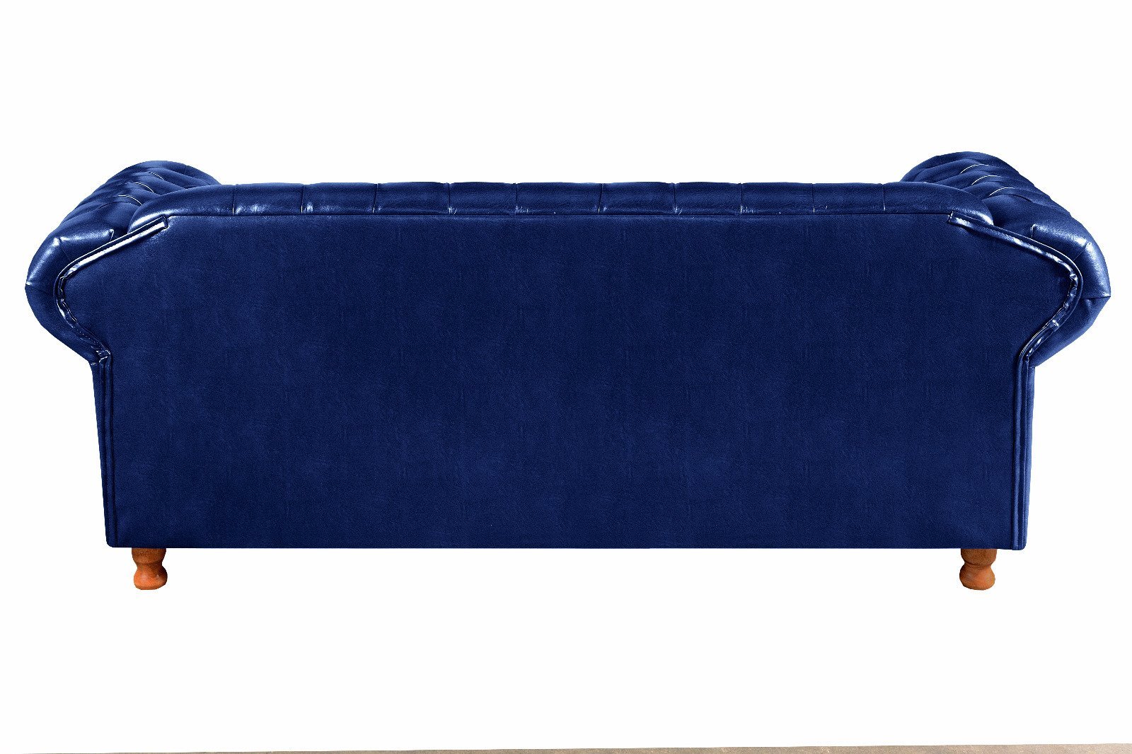 Conjunto Luís XV Chesterfield Sofá 2 e 3 Lugares Decoração Sala Recepção - Couríssimo Azul - 3