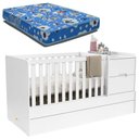 Ver imagem 1 de Berço Multifuncional Formare Branco Acetinado e Colchão Phisical 70-130 - Matic