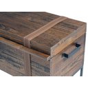 Ver imagem 3 de Bau Ruben Cor Rustic Brown com Pes em Aco Grafite 148cm - 55658