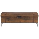 Ver imagem 2 de Bau Ruben Cor Rustic Brown com Pes em Aco Grafite 148cm - 55658
