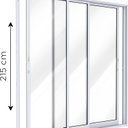Ver imagem 2 de Porta de Alumínio de Correr Lateral 3 Folhas 215x150cm Lucasa Ideale Branco